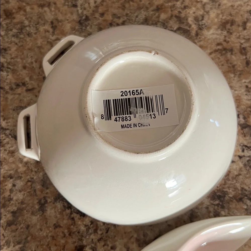 Baxter Bunny Ceramic Bowl & 2 Stainless steel Knives Spreader 3 Piece Set